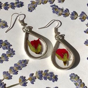 Teardrop Rose Earrings